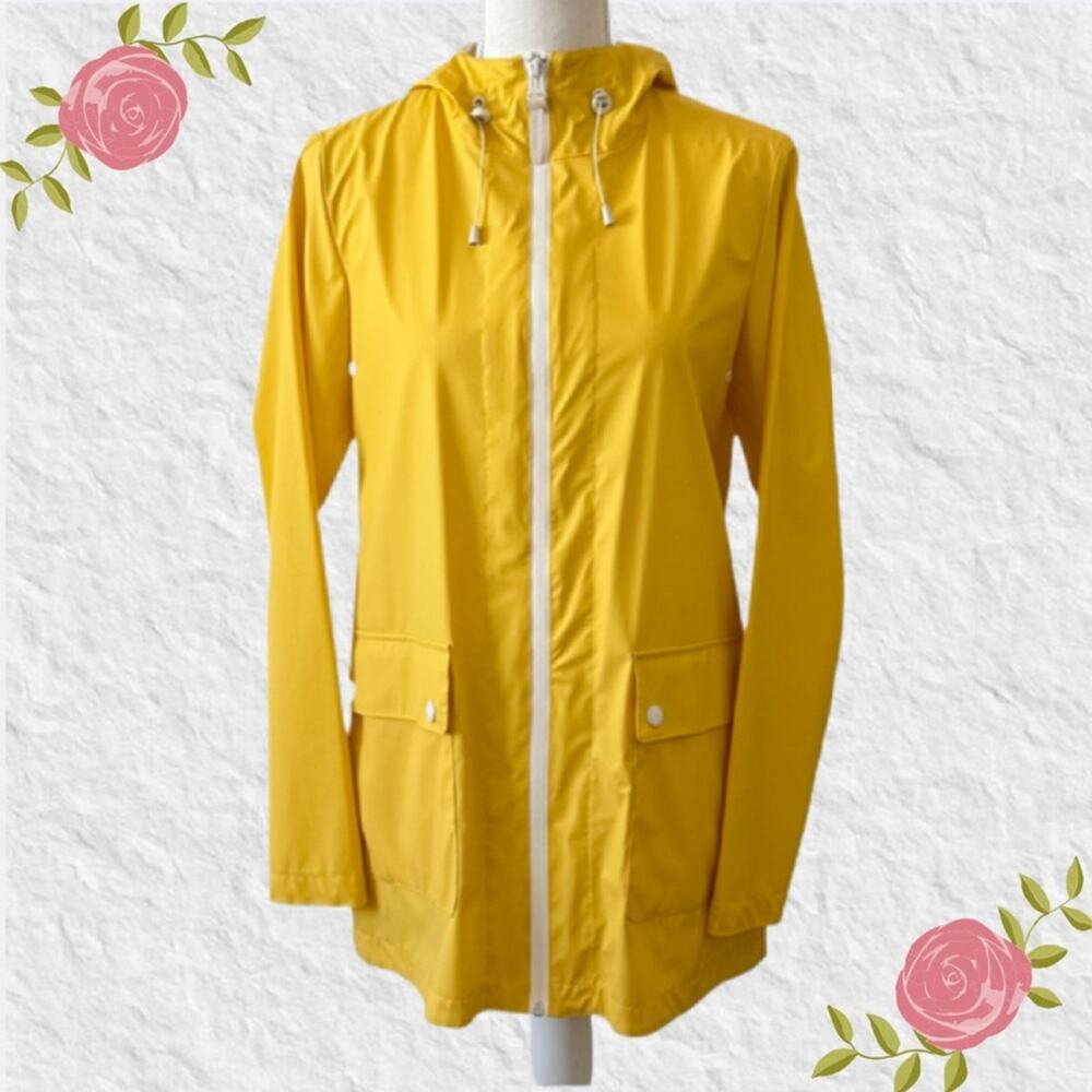 NWOT Cole Haan Hooded Rain Jacket - Picture 2 of 13